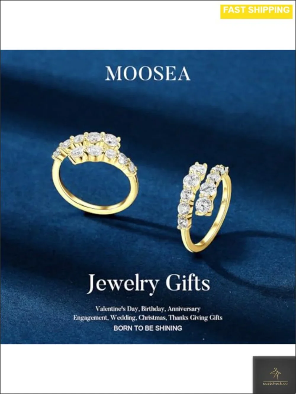 Moissanite Twist Wrap Wedding Band Open Shank S925 Sterling Silver Ring